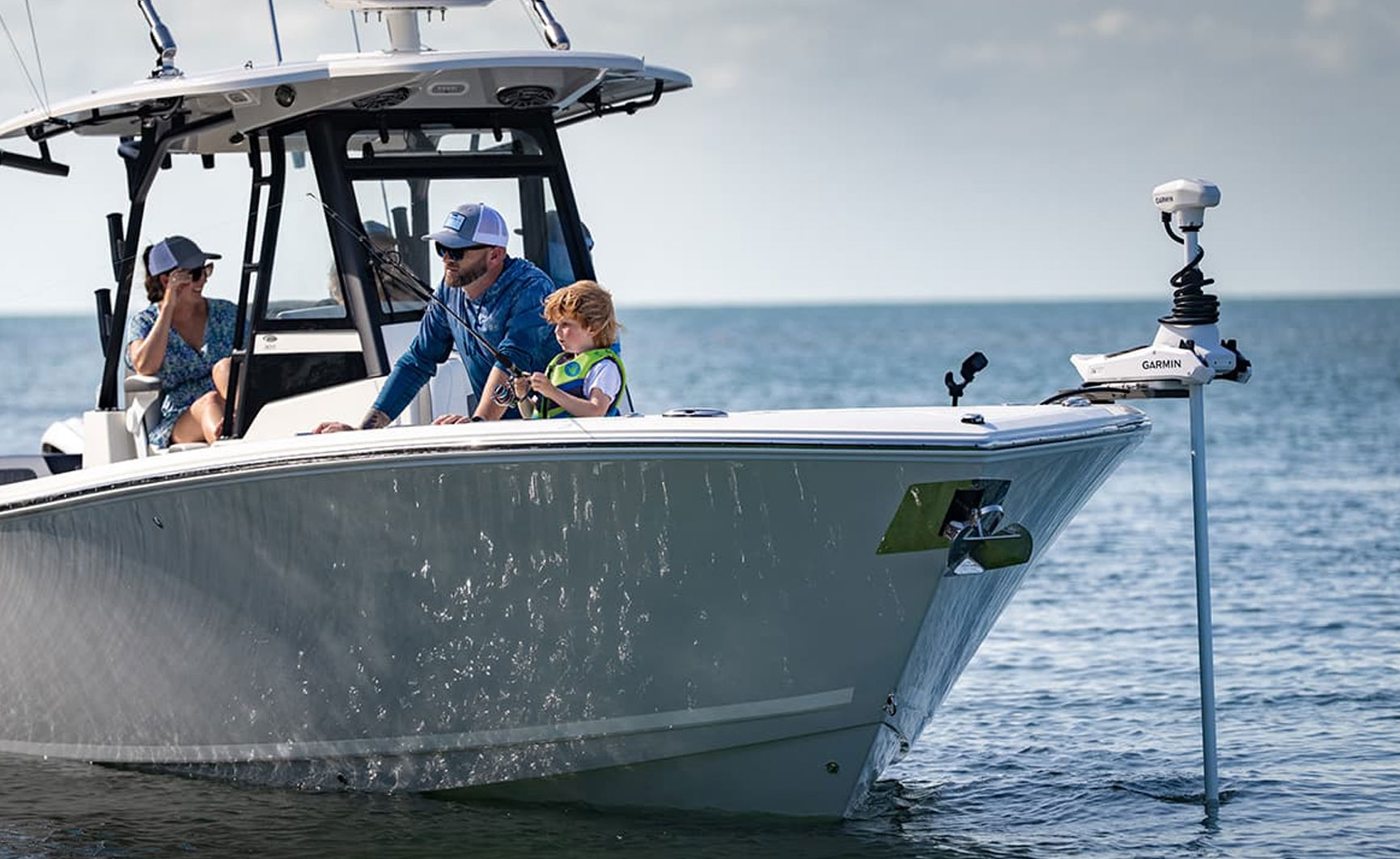 man and son fishing