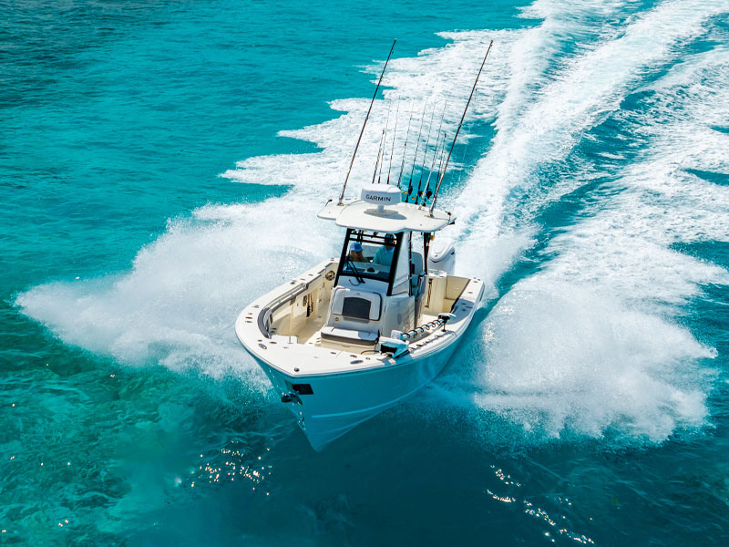 305 CC boat on water