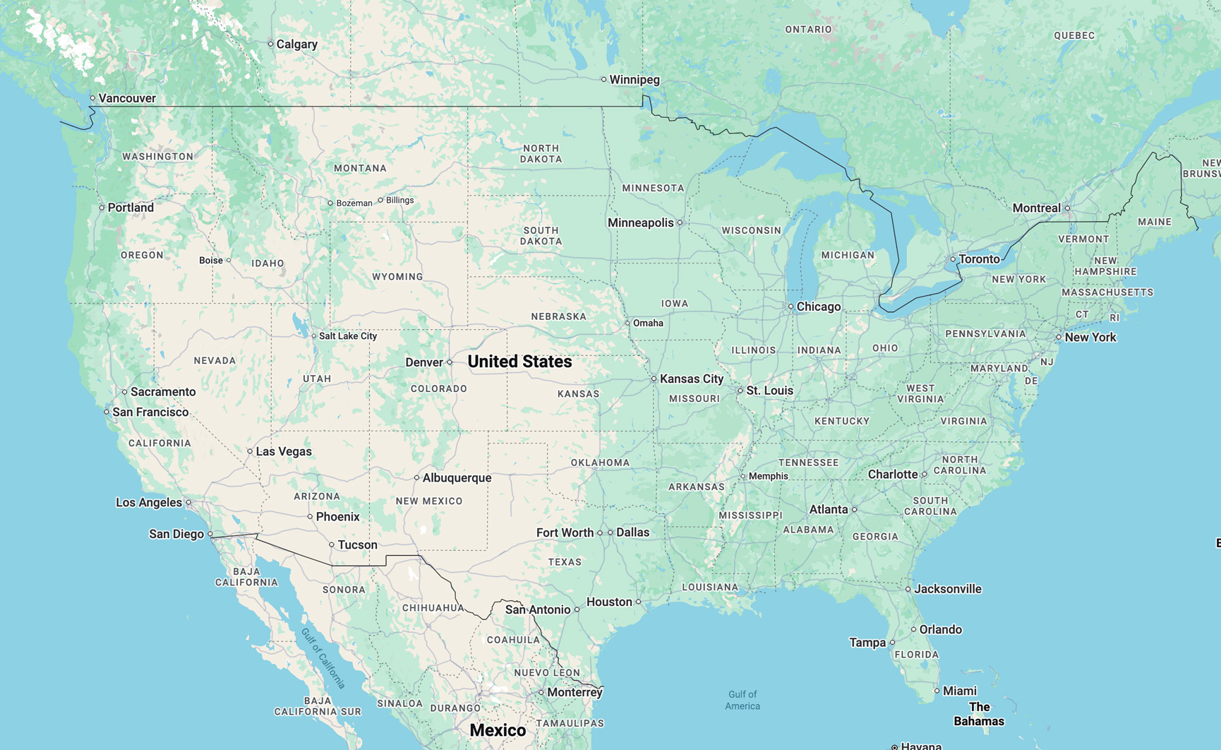 map of USA