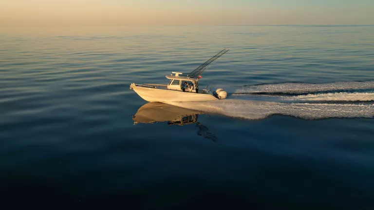 Running shot of Cobia 350 CC