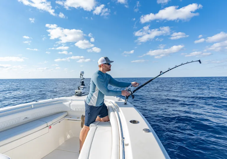 Fishing off of the Cobia 350 CC