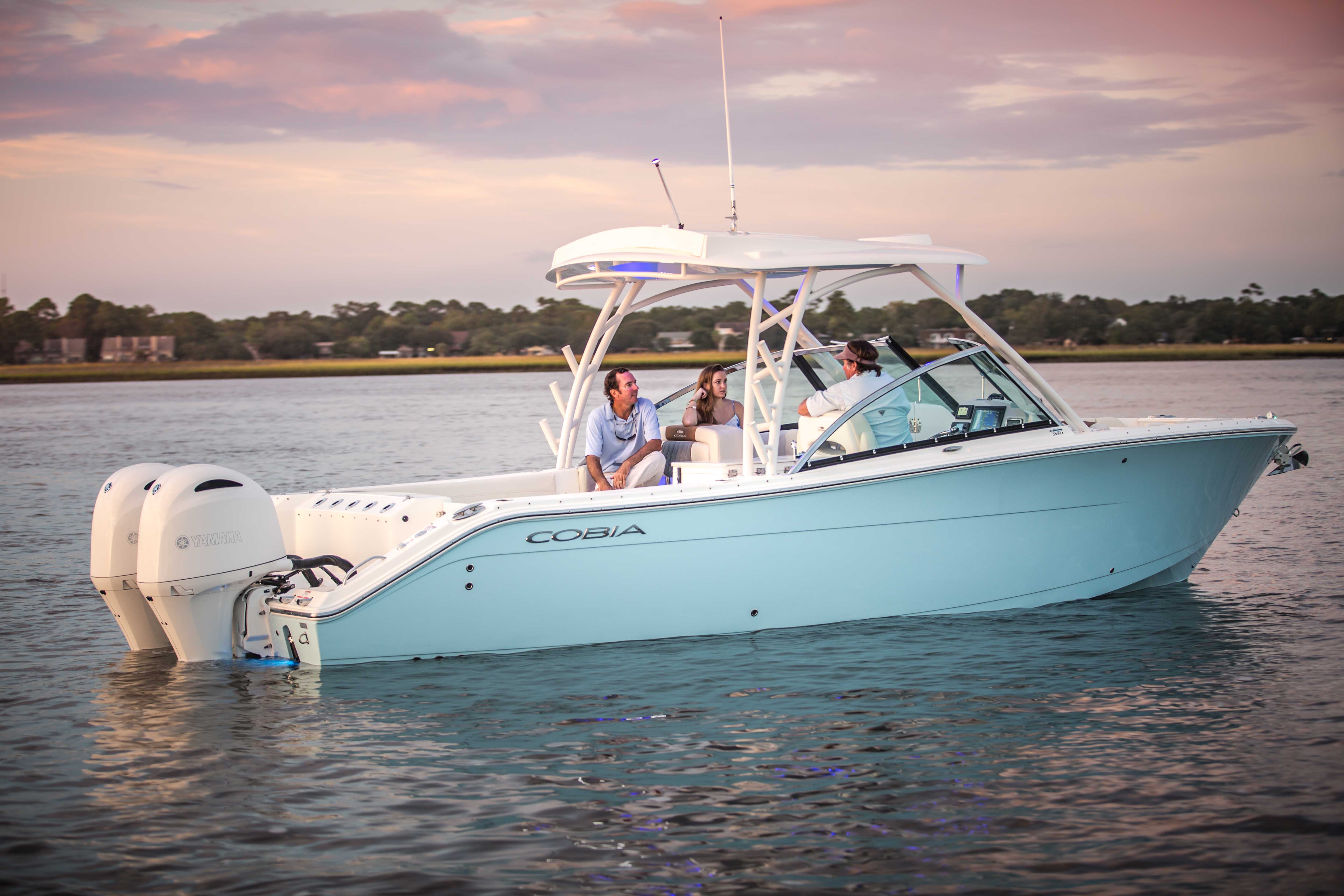 2024 Cobia 280 DC 28 Foot Dual Console Fishing Boat Cobia Boats